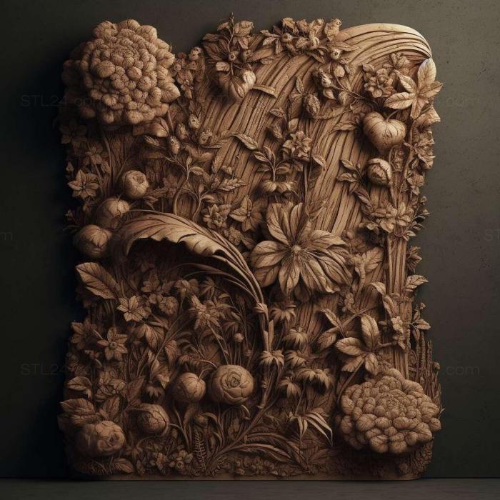 Patterns and decorations (Overgrown 2, PATTERN_446) 3D models for cnc